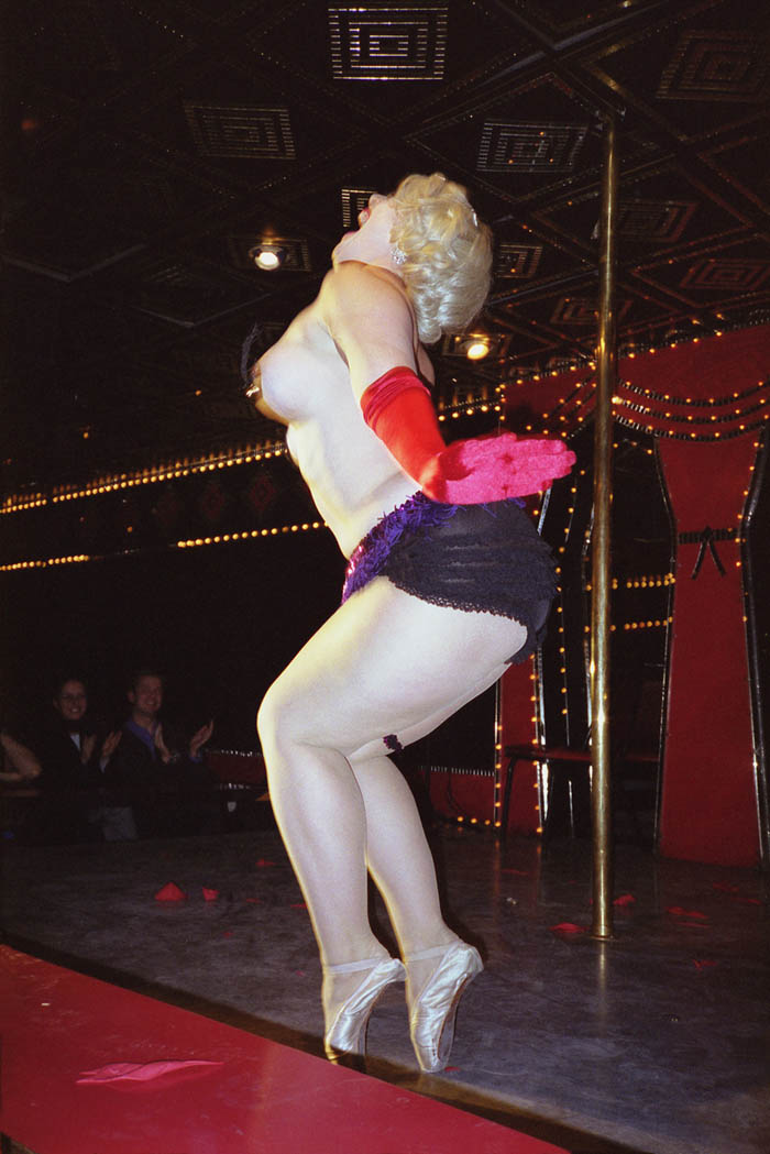 Dirty Martini on toes, Show World, NYC 1999