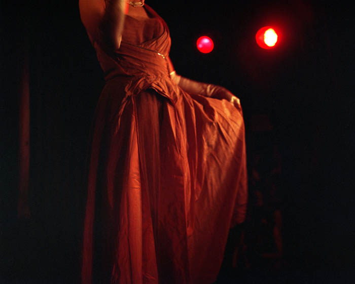 Delerium Tremens' dress, Slipper Room, NYC, 2003