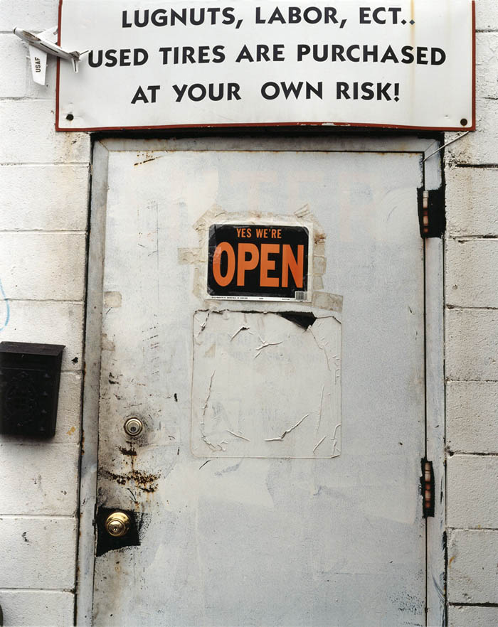 Open sign on door, Trainer, Penna. 2003