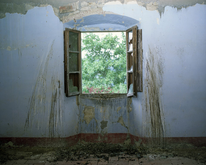 Window with bird droppings, Villa Vitigliano, Chianti, Italy 2009