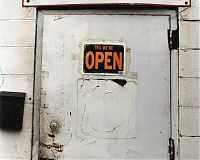 Open sign on door, Trainer, Penna. 2003