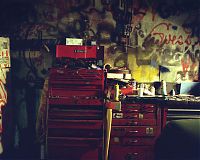 Toolbox in garage, Trainer, Penna. 1999