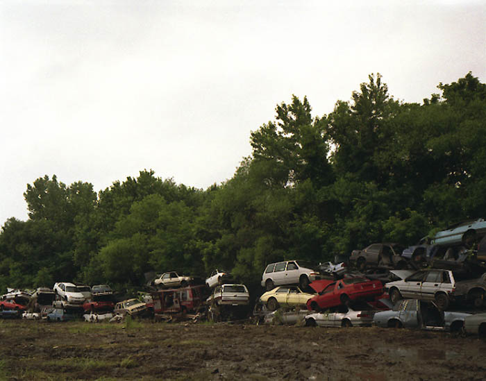 Stacked cars, Trainer, Penna. 2003